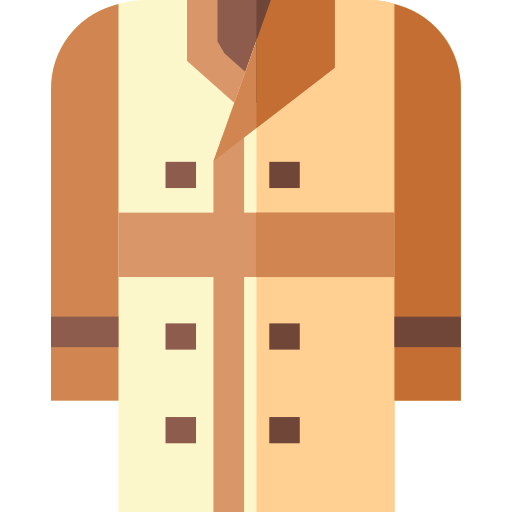 Trench coat Basic Straight Flat icon