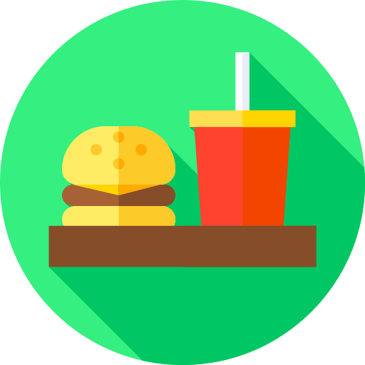 cheeseburger Flat Circular Flat icon