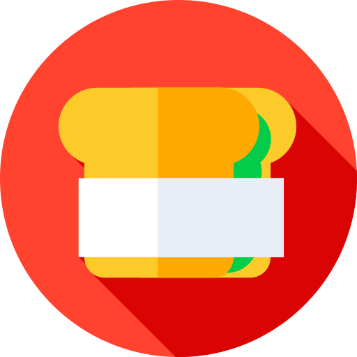 Sandwich Flat Circular Flat icono