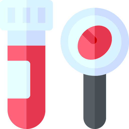 bloed test Basic Rounded Flat icoon