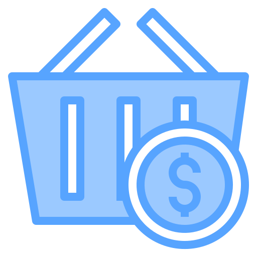 Shopping basket Catkuro Blue icon