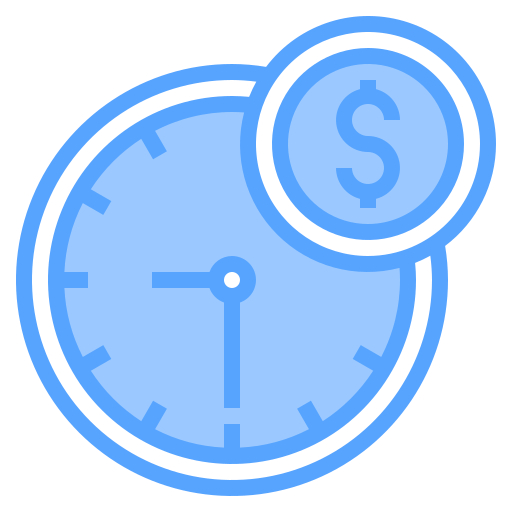 el tiempo es dinero Catkuro Blue icono