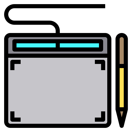 Graphic tablet Catkuro Lineal Color icon