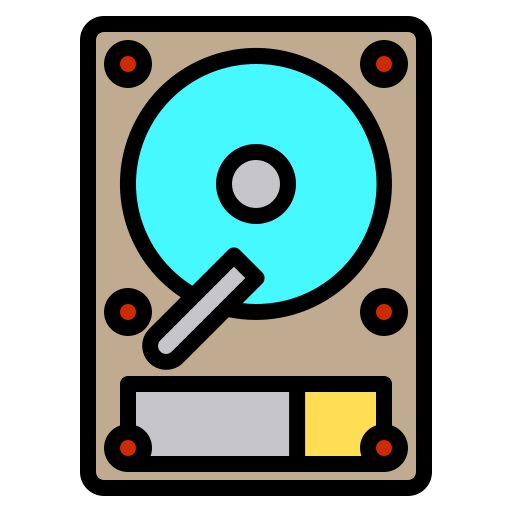 Hard disk Catkuro Lineal Color icon