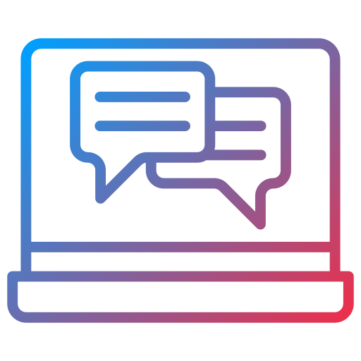 cuadro de chat Generic gradient outline icono