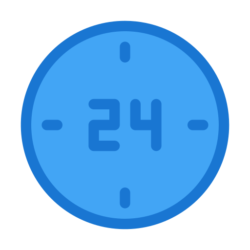 24 hours Deemak Daksina Blue icon