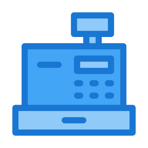 Cash register Deemak Daksina Blue icon