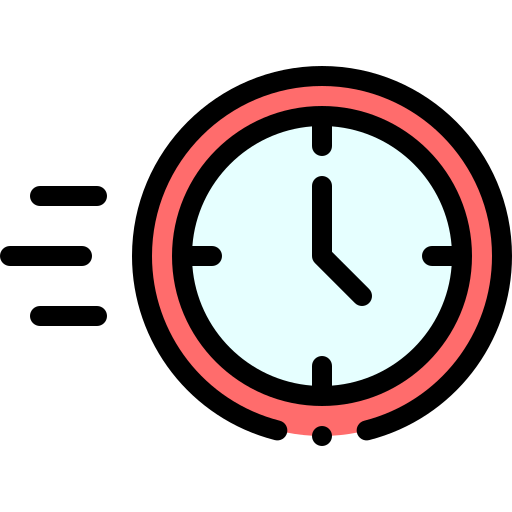 時間 Detailed Rounded Lineal color icon
