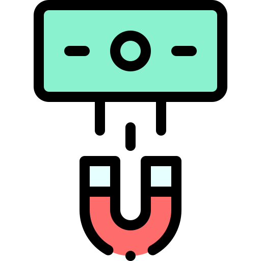 magnet Detailed Rounded Lineal color icon