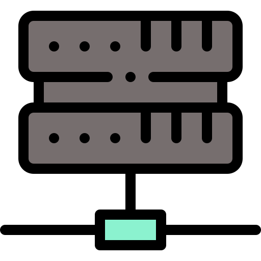 サーバ Detailed Rounded Lineal color icon