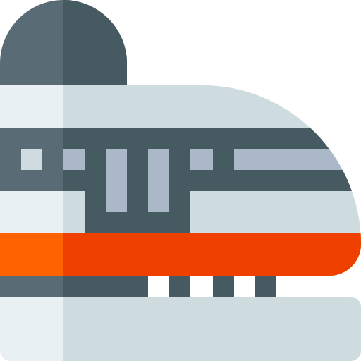 Tren Basic Rounded Flat icono