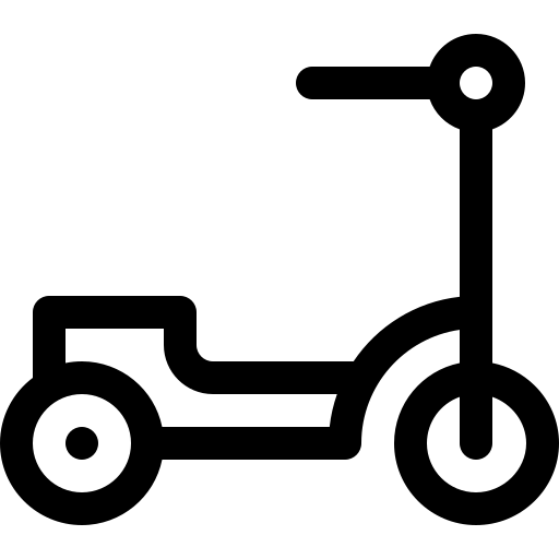 kick-scooter Basic Rounded Lineal icoon