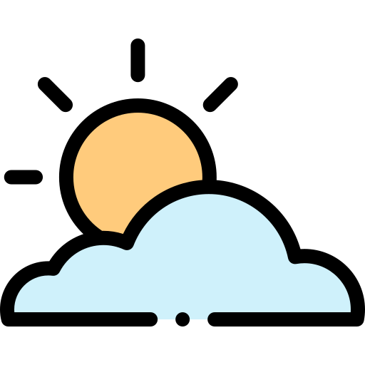 날씨 Detailed Rounded Lineal color icon