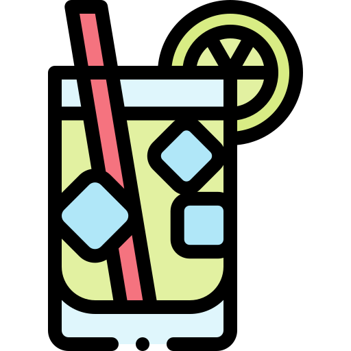 Soft drink Detailed Rounded Lineal color icon