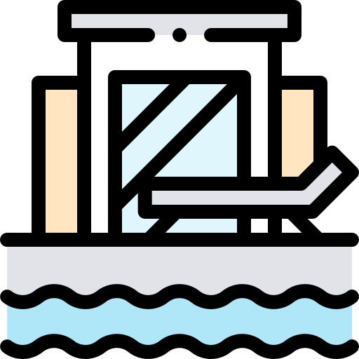 Resort Detailed Rounded Lineal color icon