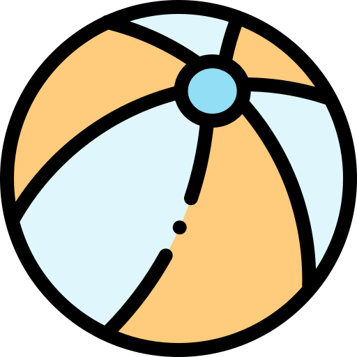 Beach ball Detailed Rounded Lineal color icon