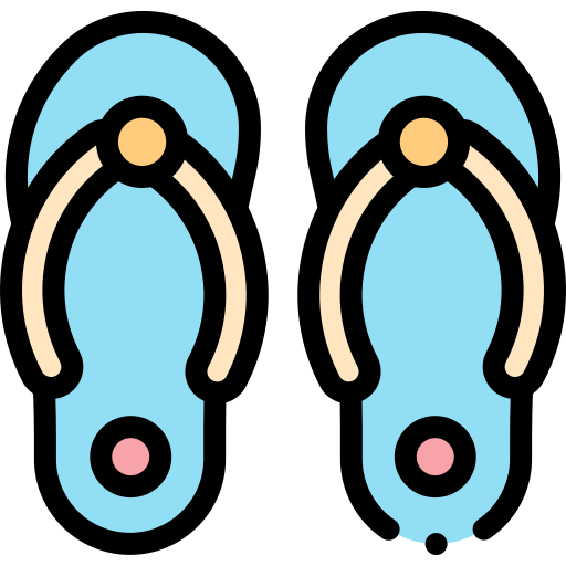 ビーチサンダル Detailed Rounded Lineal color icon
