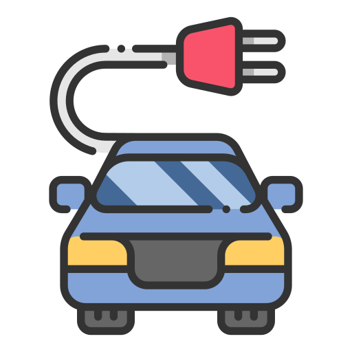 Electric car MaxIcons Lineal color icon