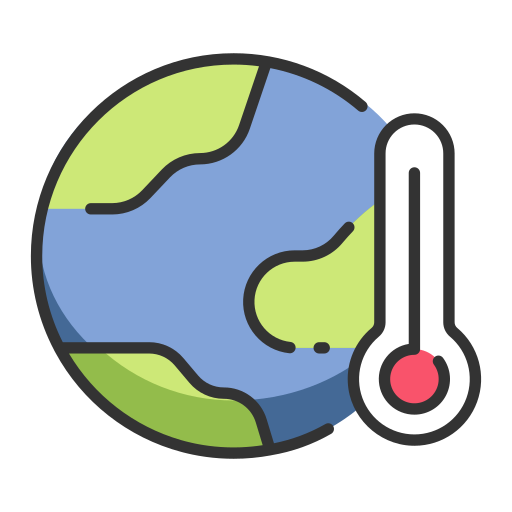 Global warming MaxIcons Lineal color icon