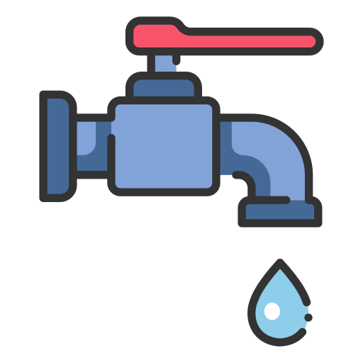 Water tap MaxIcons Lineal color icon