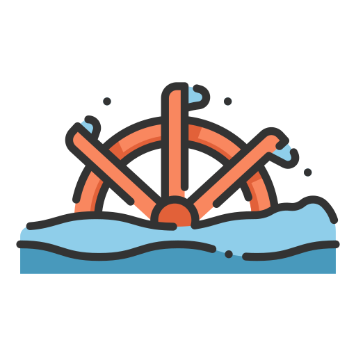 Water mill MaxIcons Lineal color icon