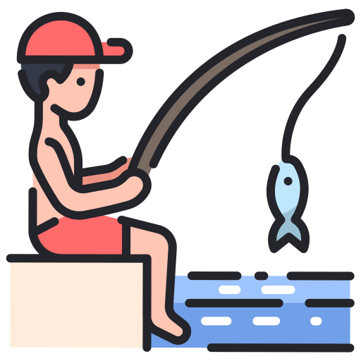 Fishing MaxIcons Lineal color icon