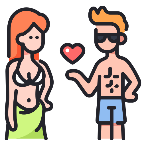 flirt MaxIcons Lineal color icon