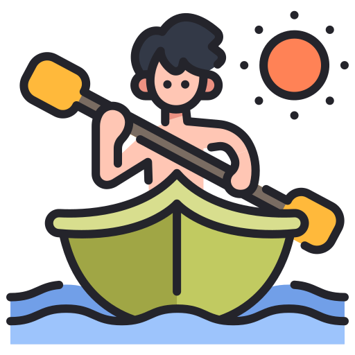 Kayaking MaxIcons Lineal color icon