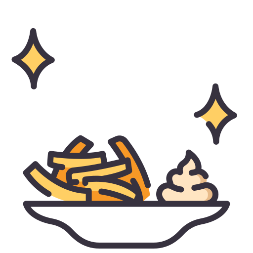 French fries MaxIcons Lineal color icon