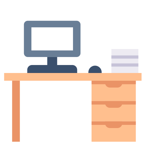 Office desk MaxIcons Flat icon
