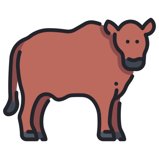 Cow MaxIcons Lineal color icon