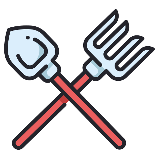 Farming tools MaxIcons Lineal color icon