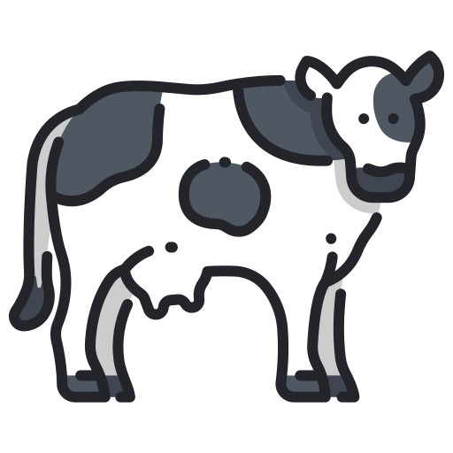 Vaca MaxIcons Lineal color icono