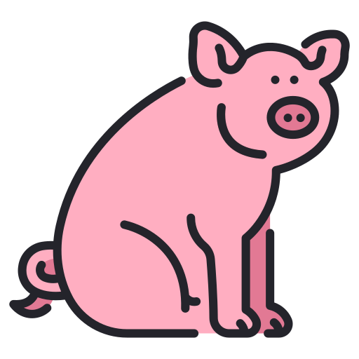 Pig MaxIcons Lineal color icon