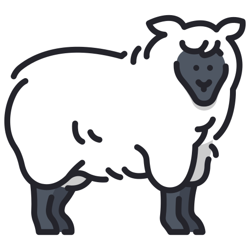 Овца MaxIcons Lineal color иконка