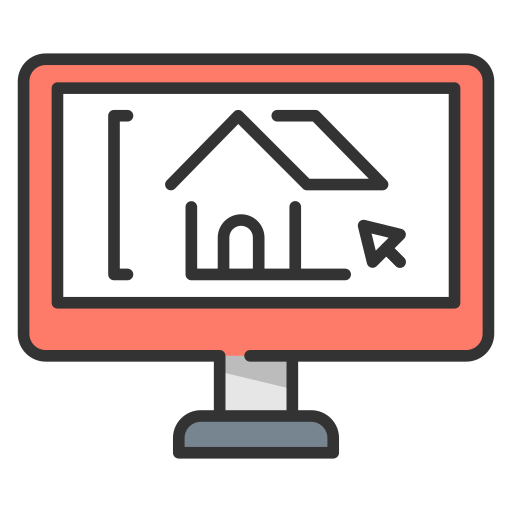 House design MaxIcons Lineal color icon