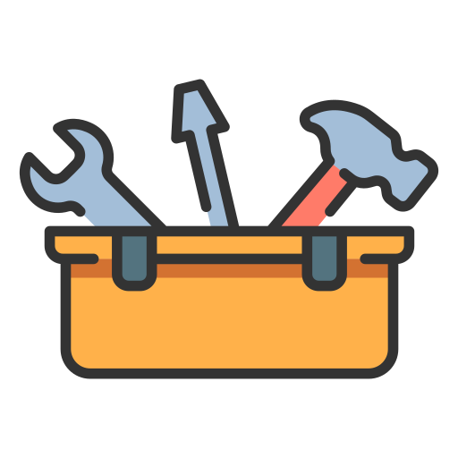 Caja de herramientas MaxIcons Lineal color icono