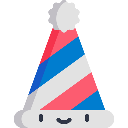 Party hat Kawaii Flat icon