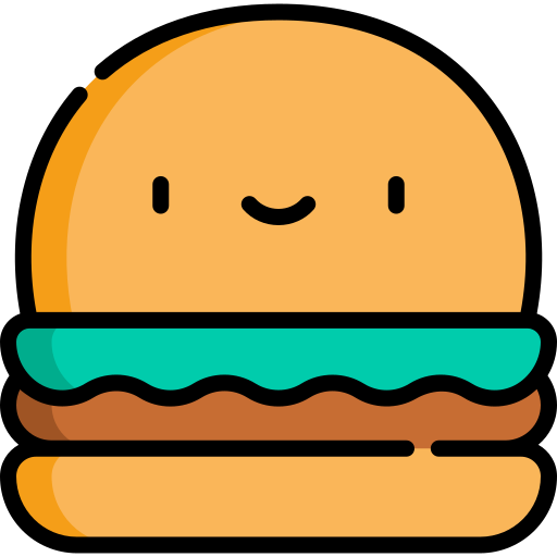 burger Kawaii Lineal color icon