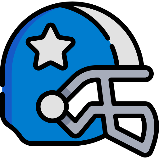 casque de football américain Kawaii Lineal color Icône