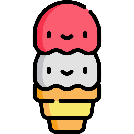 아이스크림 Kawaii Lineal color icon