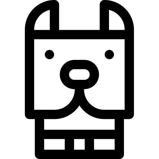 chien Basic Rounded Lineal Icône