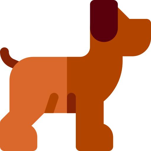 Dog Basic Rounded Flat icon