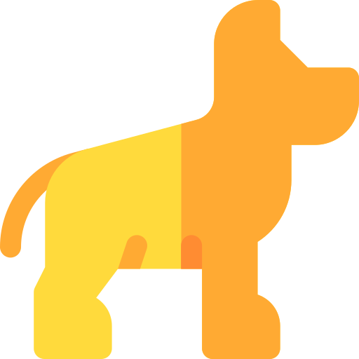 Perro Basic Rounded Flat icono