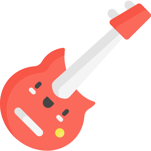전자 기타 Kawaii Flat icon