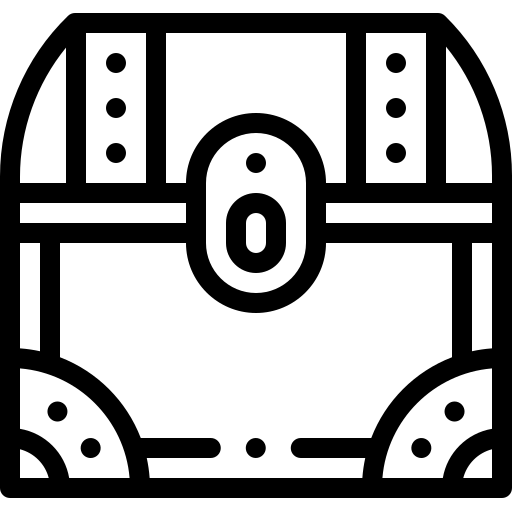 Tesouro Detailed Rounded Lineal Ícone