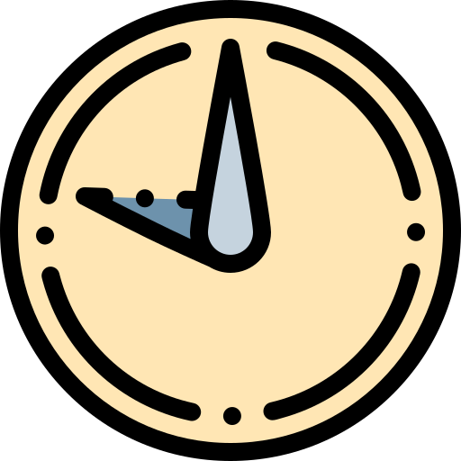 zegar słoneczny Detailed Rounded Lineal color ikona