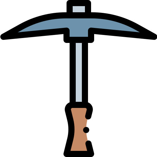 Pickaxe Detailed Rounded Lineal color icon