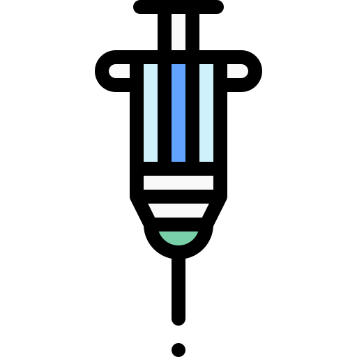 szczepionka Detailed Rounded Lineal color ikona