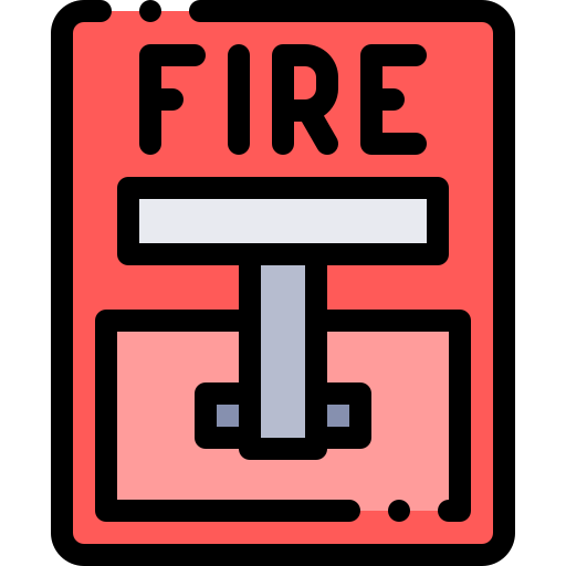 Fire alarm Detailed Rounded Lineal color icon